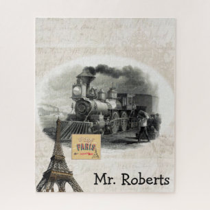Quebra-cabeça Vintage Trains Paris França 