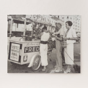 Quebra-cabeça Vintage travel holiday photo Cannes France 1930s