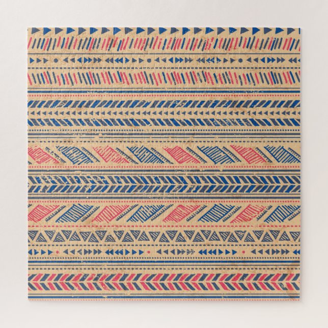 Quebra-cabeça Vintage tribal étnico: padrão perfeito. (Vertical)