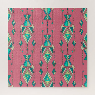 Quebra-cabeça Vintage Tribal: Padrão Étnico Sem Olhos