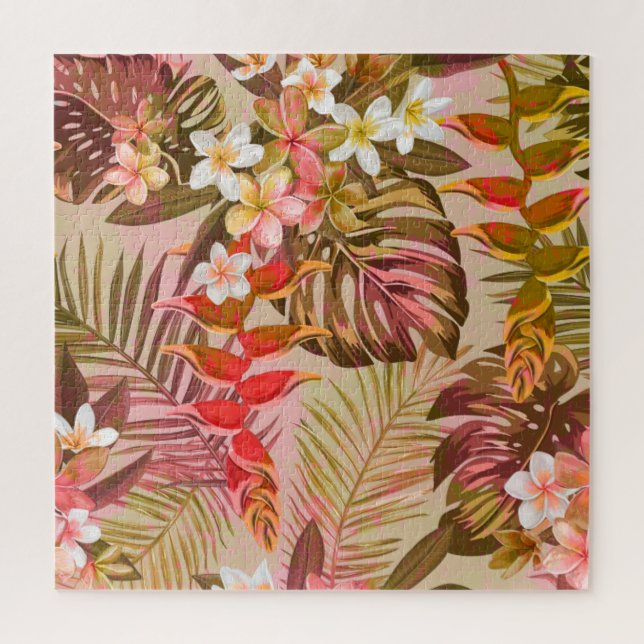 Quebra-cabeça Vintage Tropical Garden (Vertical)