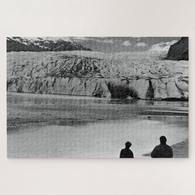 Quebra-cabeça Vintage USA Alaska Mendenhall glacier Juneau (Horizontal)