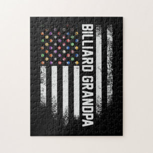 Quebra-cabeça Vintage USA Flag Piscina Billiard Grandpa