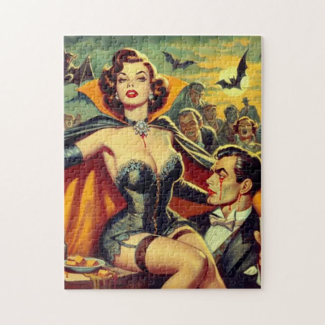 Quebra-cabeça Vintage Vampire Woman (Vertical)