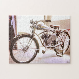 Quebra-cabeça Vintage velho lindo bicicleta motorizada