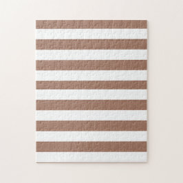 Quebra-cabeça Vintage Vertical Stripes Mocha Mousse White