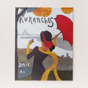 Quebra-cabeça Vintage Viagem Ad 1910 Ilustração antiga em fran