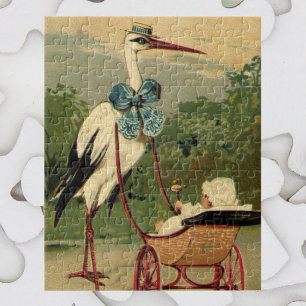 Quebra-cabeça Vintage Victorian Storey e Baby Carruagem