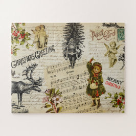 Quebra-cabeça Vintage vitoriana Papais noeis de Natal vitorianos