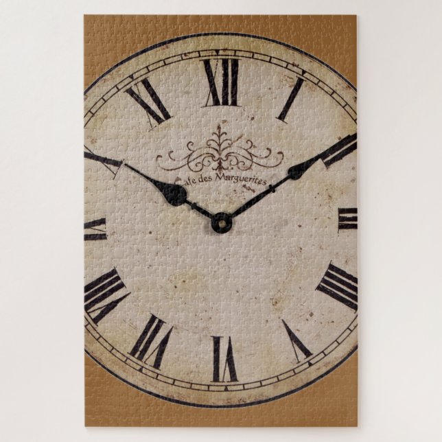 Quebra-cabeça Vintage Wall Clock Antiga Arte Antiquada (Vertical)