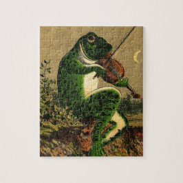 Quebra-cabeça Vintage Whimsical Romantic Sapo com Violin