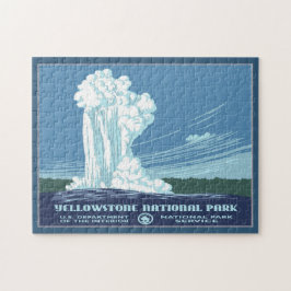 Quebra-cabeça Vintage Yellowstone WPA Viagem - Antiga fé