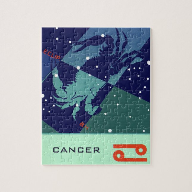 Quebra-cabeça Vintage Zodiac Astrology Cancer Caranguejo Constel (Vertical)