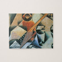 Violão (Banjo) e óculos, Juan Gris, Arte Vintage