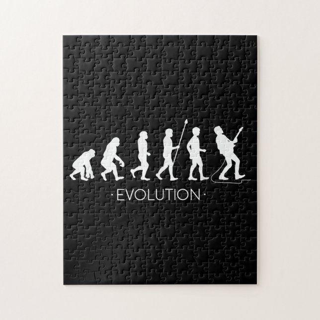 Quebra-cabeça Violão |Evolução do guitarrista | Rock Music Guita (Vertical)