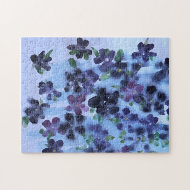 Quebra-cabeça violeta roxa (Horizontal)