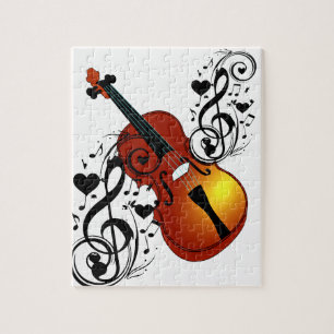 Quebra-cabeça Violino, Lover no Coração_