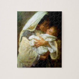 Quebra-cabeça Virgem Abençoada Maria e Criança Criança Jesus