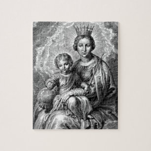 Quebra-cabeça Virgem Maria e Cristo de Jesus