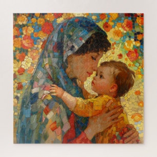Quebra-cabeça Virgem Maria e Jesus Impressionismo