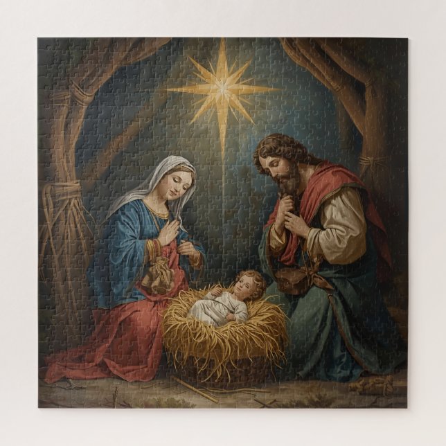 Quebra-cabeça Virgem Maria e Menino Jesus (Vertical)