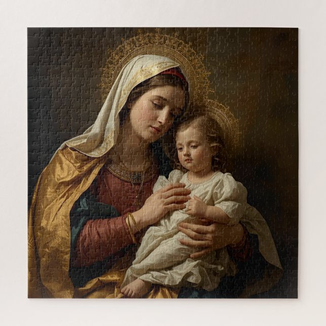 Quebra-cabeça Virgem Maria e Menino Jesus (Vertical)