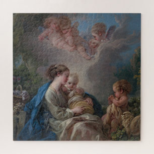 Quebra-cabeça Virgin & criança com o St John o baptista