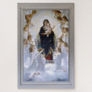 Quebra-cabeça Virgin with Angels by William Adolphe Bouguereau