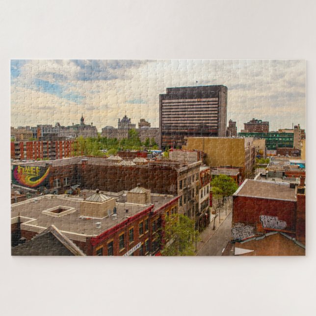 Quebra-cabeça Visão dos telhados de Montreal Cênico, Quebec, Can (Horizontal)