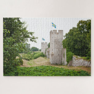 Quebra-cabeça Visby da antiga cidade Muro de Gotland Suecia Sver