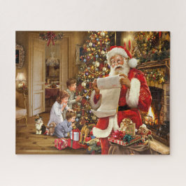 Quebra-cabeça Visita à Noite de Natal dos papais noeis