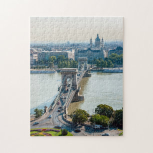 Quebra-cabeça Vista aérea da Ponte das Correntes - Budapeste, Hu
