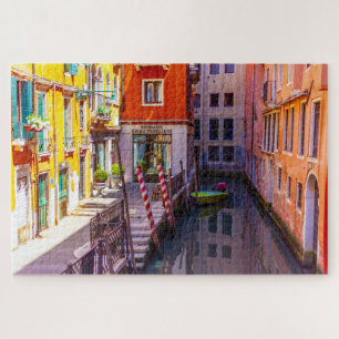 Quebra-cabeça Vista cênica de um canal, Veneza, Itália