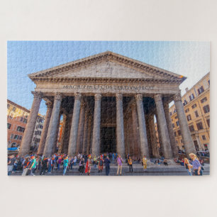 Quebra-cabeça Vista cêntrica da fachada de Pantheon, Roma, Itá