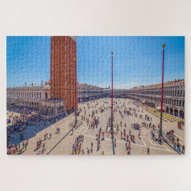 Quebra-cabeça Vista cêntrica da Praça San Marco, Veneza, Itália (Horizontal)