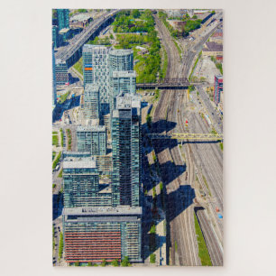Quebra-cabeça Vista cêntrica de Toronto da torre CN, Canadá