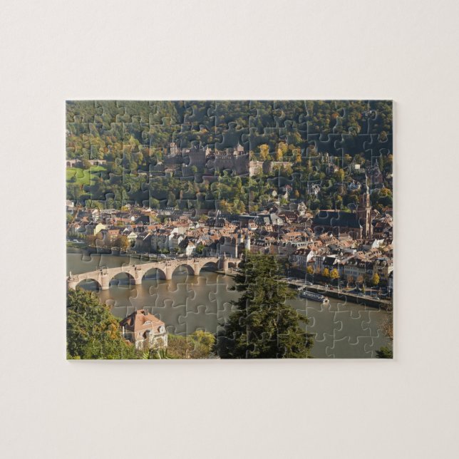 Quebra-cabeça Vista da Alte Brucke ou Ponte Velha (Horizontal)