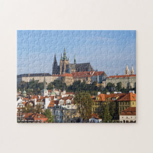 Quebra-cabeça Vista da cidade velha e do castelo de Praga, Repúb