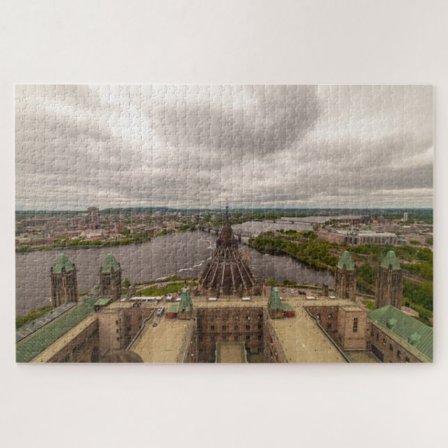 Quebra-cabeça Vista da torre do Parlamento, Ottawa, Canadá (Horizontal)