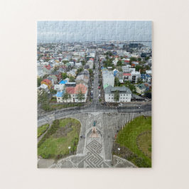 Quebra-cabeça Vista de Reiquiavique, Islândia de Hallgrimskirkja