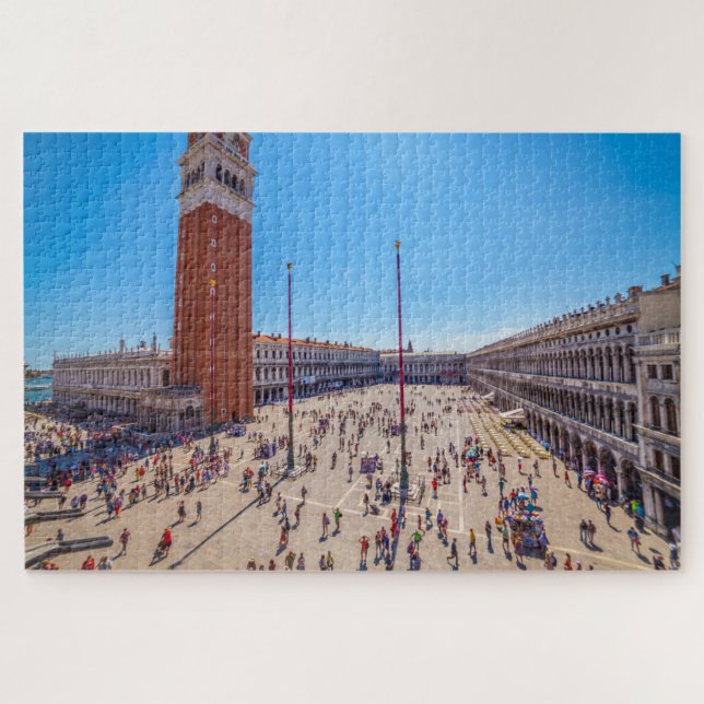 Quebra-cabeça Vista de San Marco com multidão, Veneza, Itália (Horizontal)