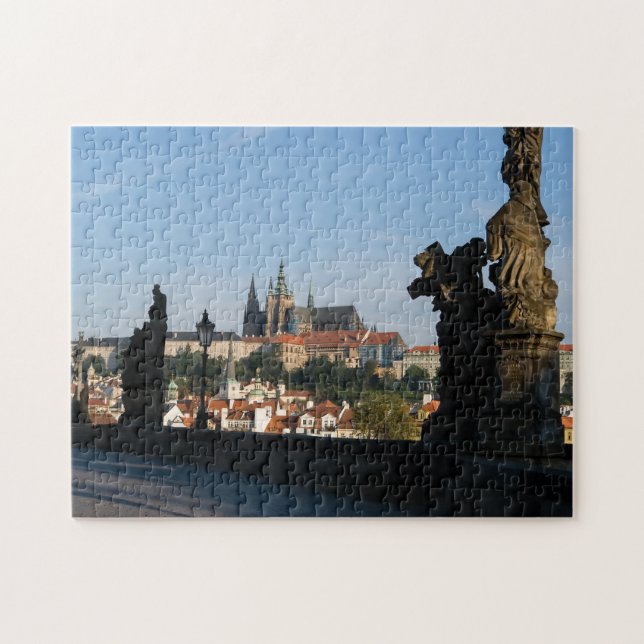 Quebra-cabeça Vista do Castelo da Ponte Charles em Praga (Horizontal)