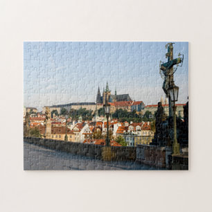 Quebra-cabeça Vista do Castelo de Praga de Charles Bridge, Repú