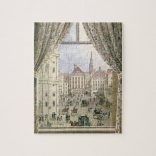 Quebra-cabeça Vista do Freyung, Viena, 1825 (gouache no pape
