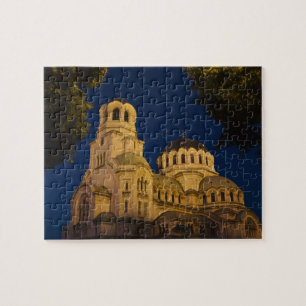 Quebra-cabeça Vista noturna da Catedral de Alexander Nevski