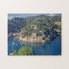 Quebra-cabeça Vista para Portofino, Itália - 11x14 - 252 pcs.