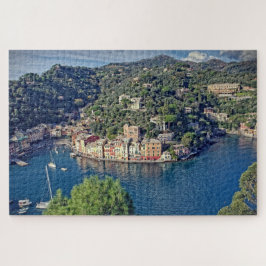 Quebra-cabeça Vista para Portofino, Itália - 20x30 - 1014 pcs.