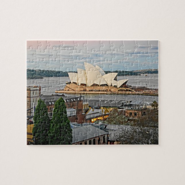 Quebra-cabeça Vista para Sydney Opera House - 8x10 - 110 pcs. (Horizontal)