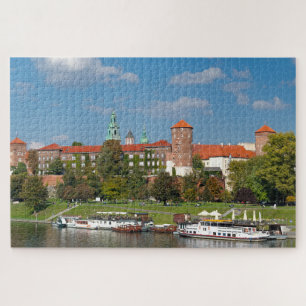 Quebra-cabeça Vista Riverside do Castelo de Wawel