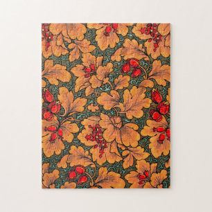 Quebra-cabeça Vitoriano Floral e Padrões Naturais Folhetos